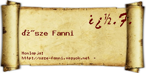 Ősze Fanni névjegykártya